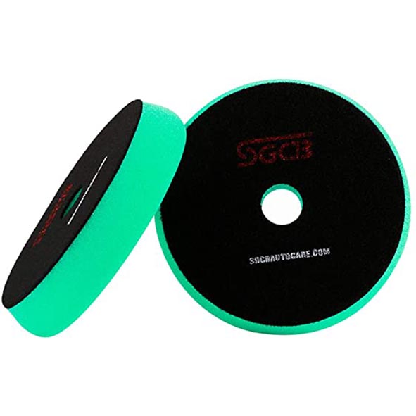 پد پولیش متوسط سبز اس جی سی بی 130 میلی متری SGCB Foam Cutting Pad Hook & Loop Green 5inches SGGA100